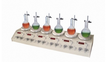 常州國(guó)華多頭磁力加熱攪拌器HJ-6A數(shù)顯控溫