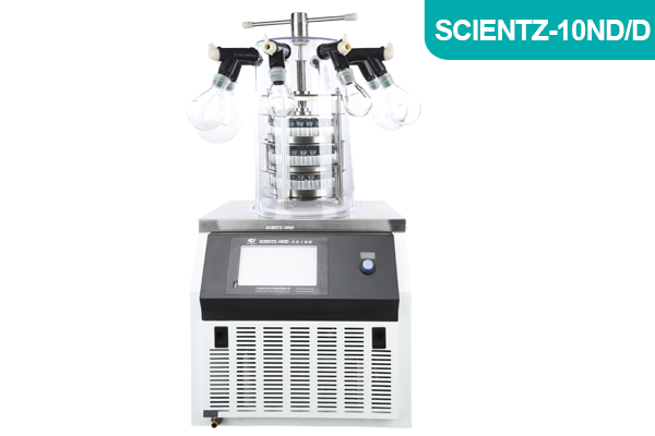 寧波新芝實驗型加熱式鐘罩凍干機Scientz-10ND/D壓蓋多歧管型